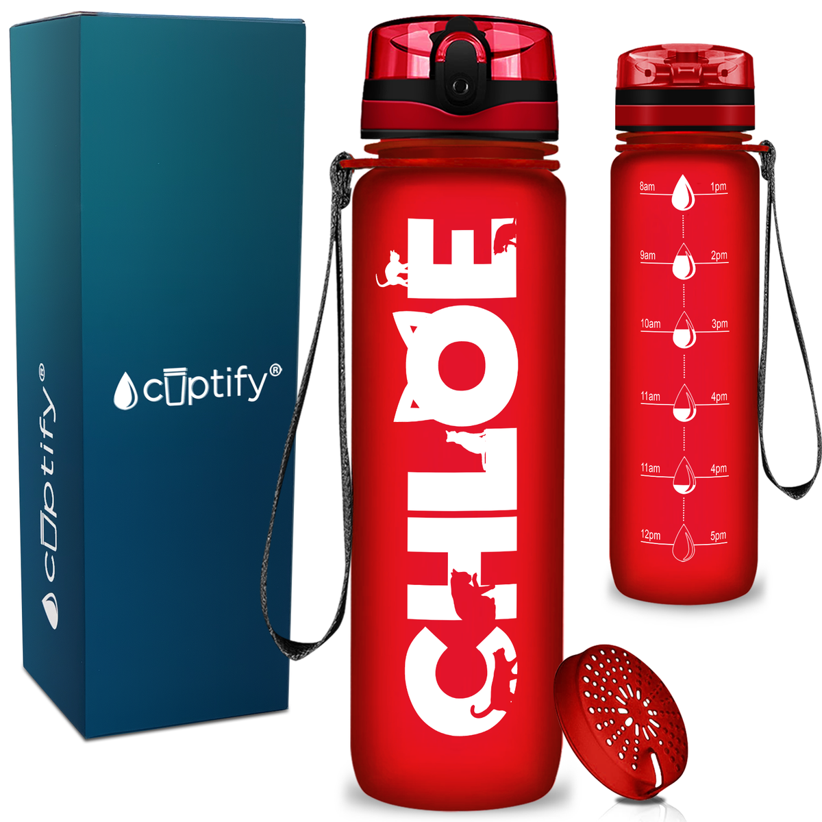 Personalized Cat Kids Water Bottle