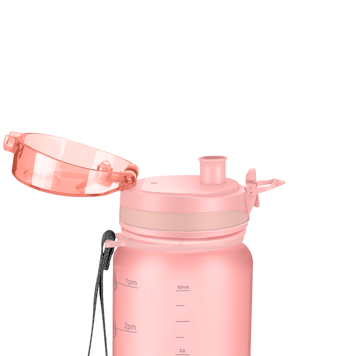 Cuptify Rose Gold Frosted 32 oz Motivational Water Bottle