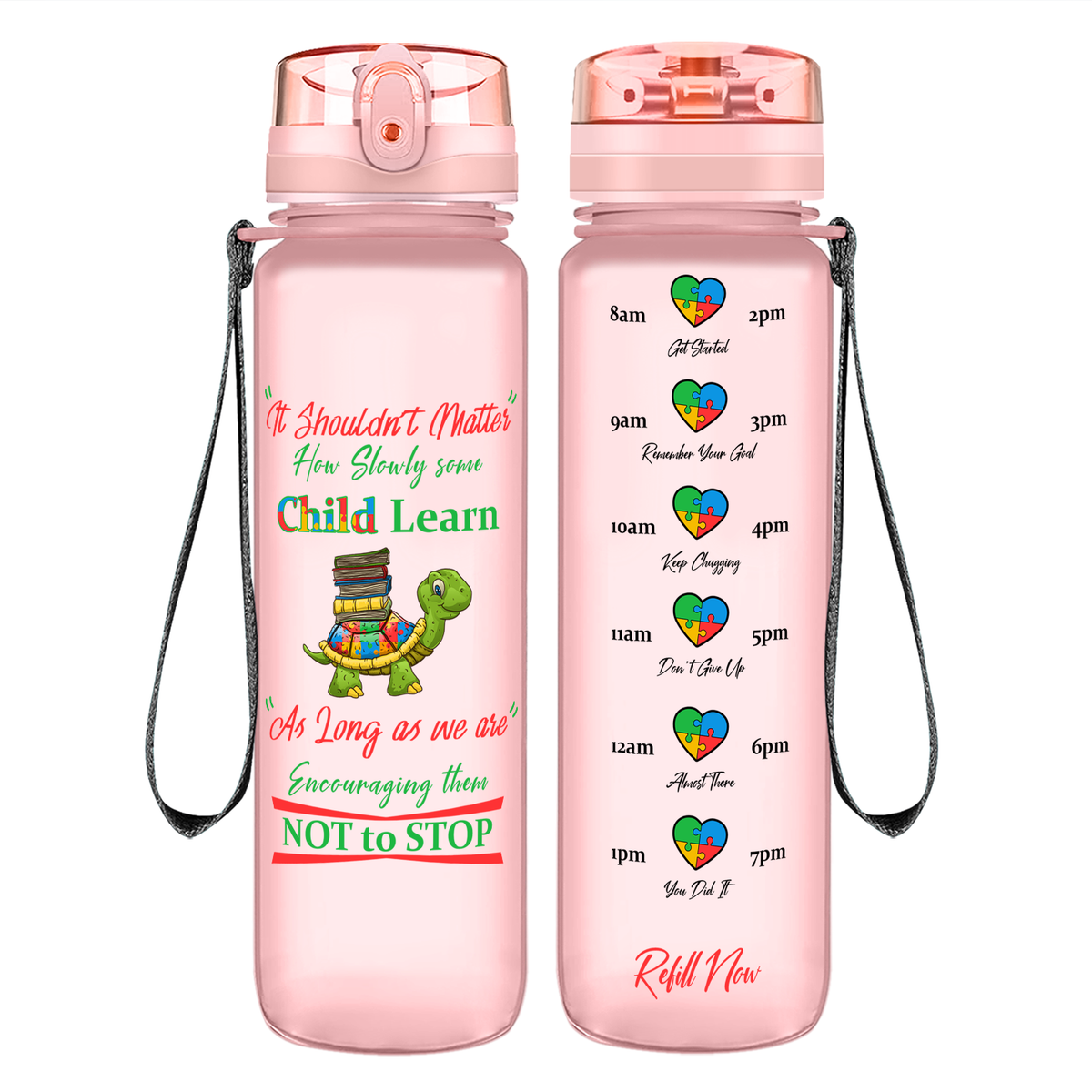 It Shouldn’t Matter on 32 oz Motivational Tracking Autism Water Bottle