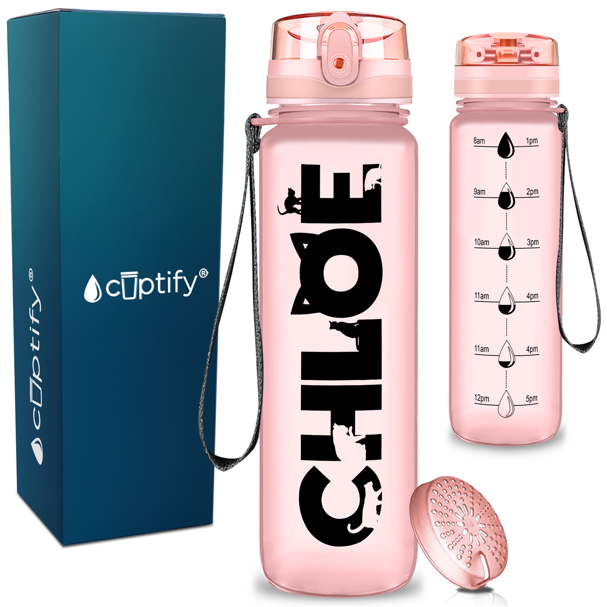 Personalized Cat Kids Water Bottle
