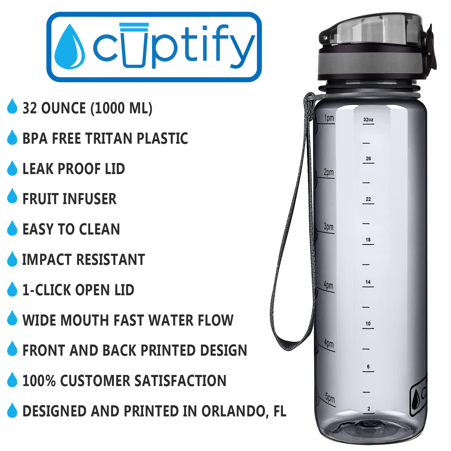 Hydration Tracker Water Bottles - Cuptify
