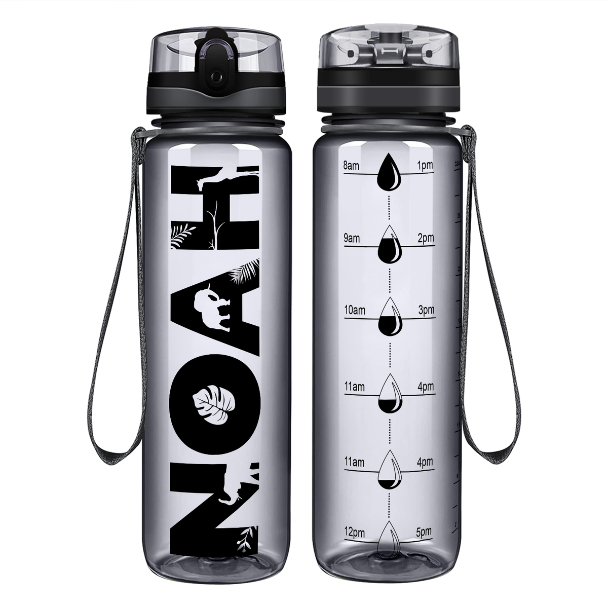 Cuptify Kids Personalized on Smoke Motivational Tracking Water Bottle