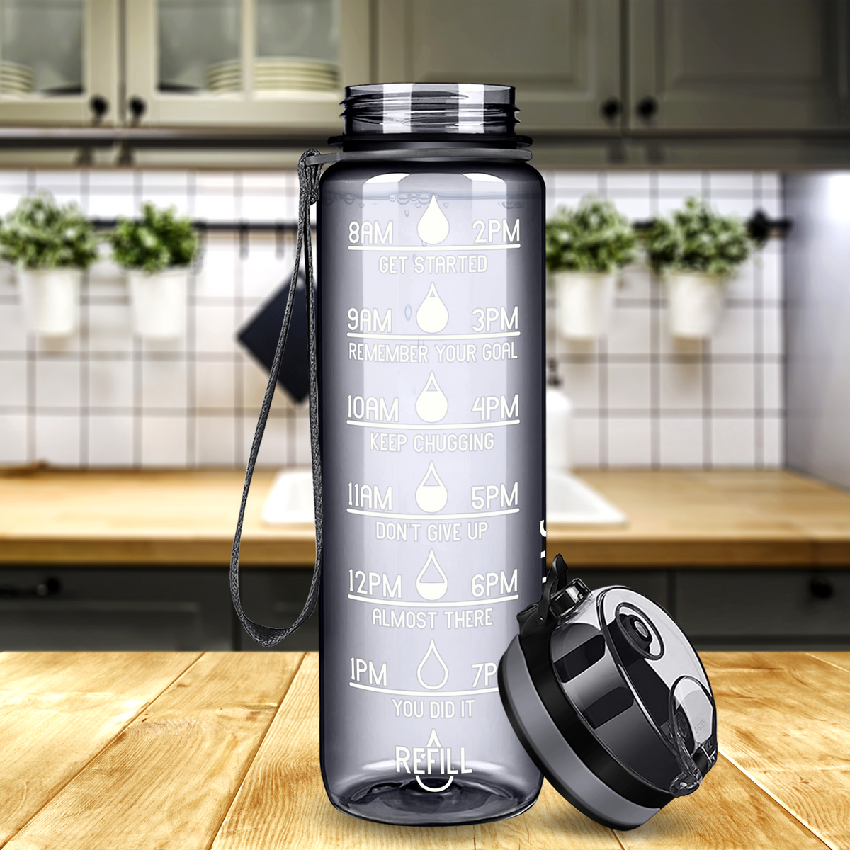 Cuptify Smoke Gloss 32 oz Motivational Water Bottle