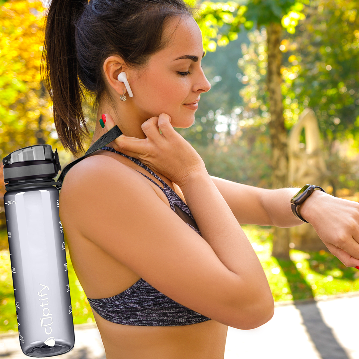 Cuptify Smoke Gloss 32 oz Motivational Water Bottle