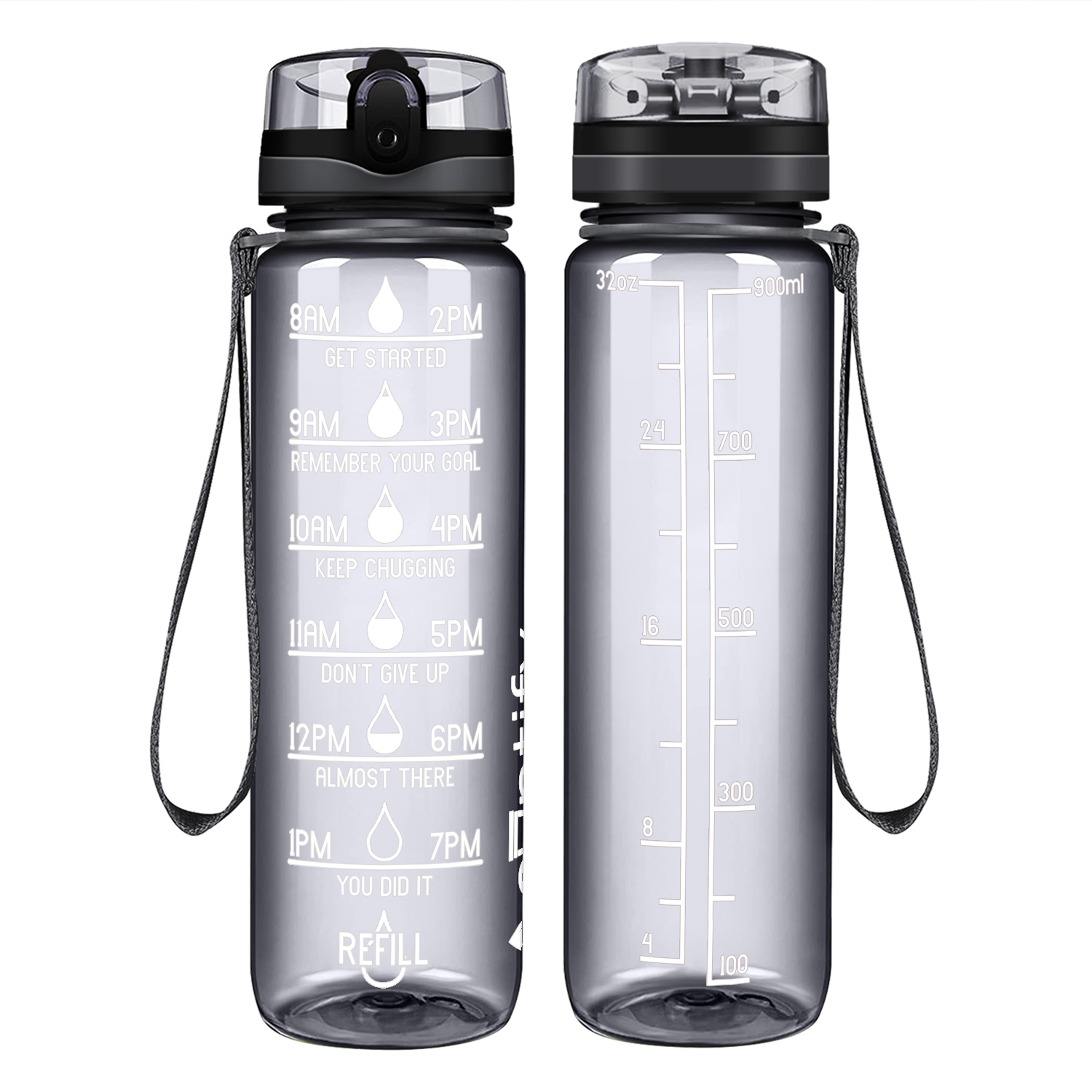 Cuptify Smoke Gloss Motivational Water Bottle
