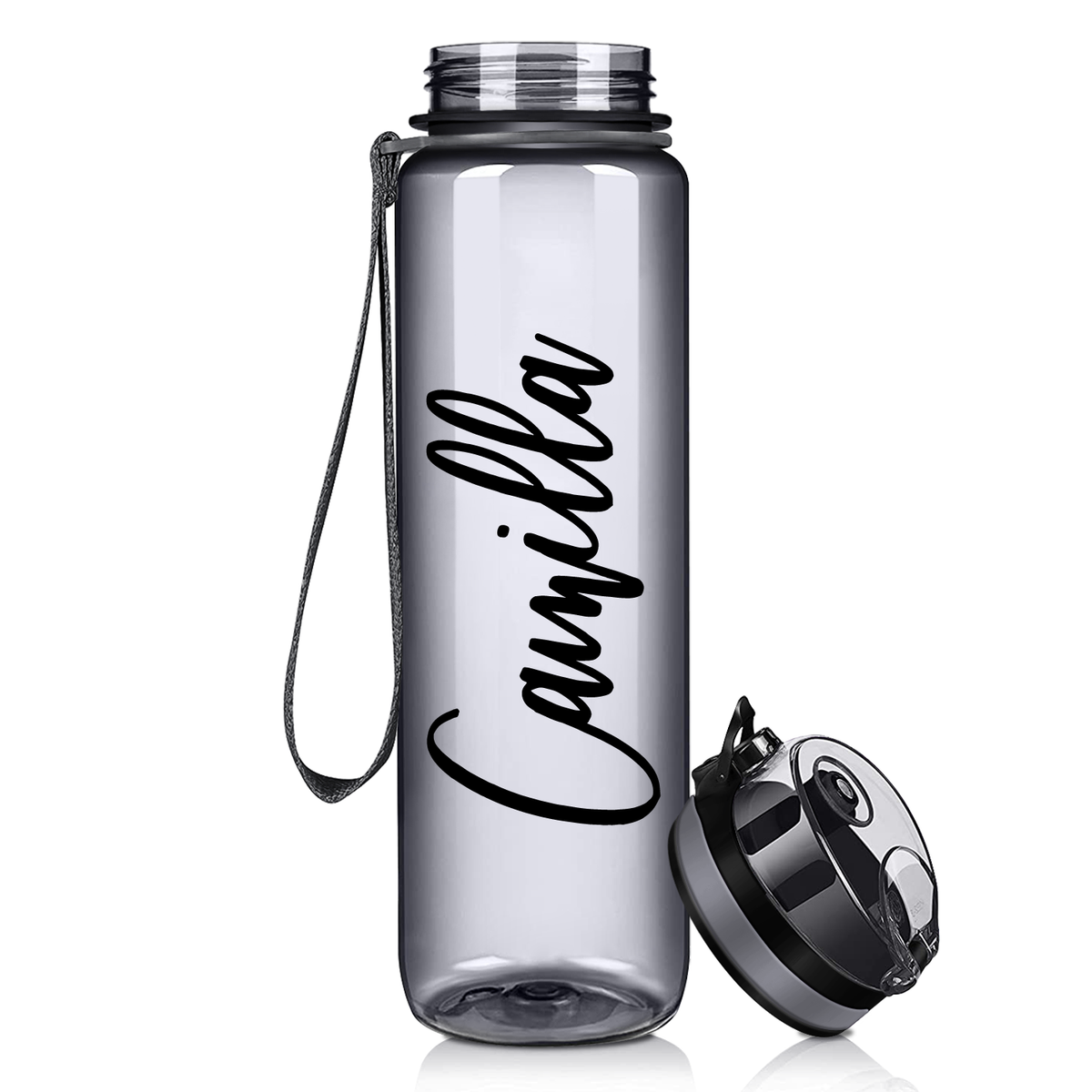 Smoke 32 oz Personalized Motivational Tracking Water Bottle