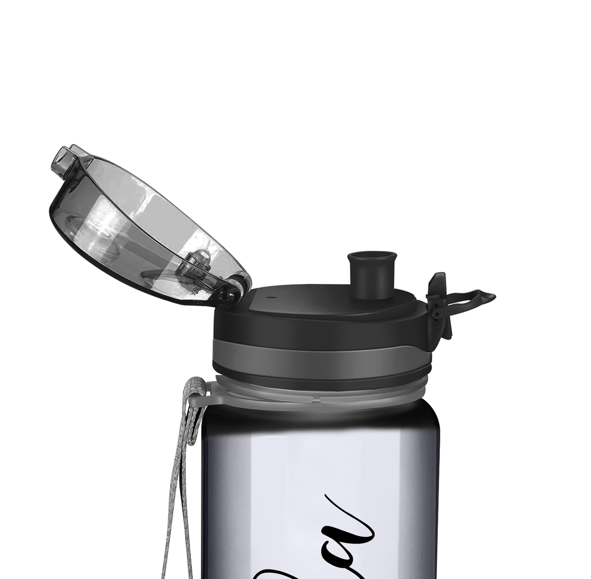 Smoke 32 oz Personalized Motivational Tracking Water Bottle