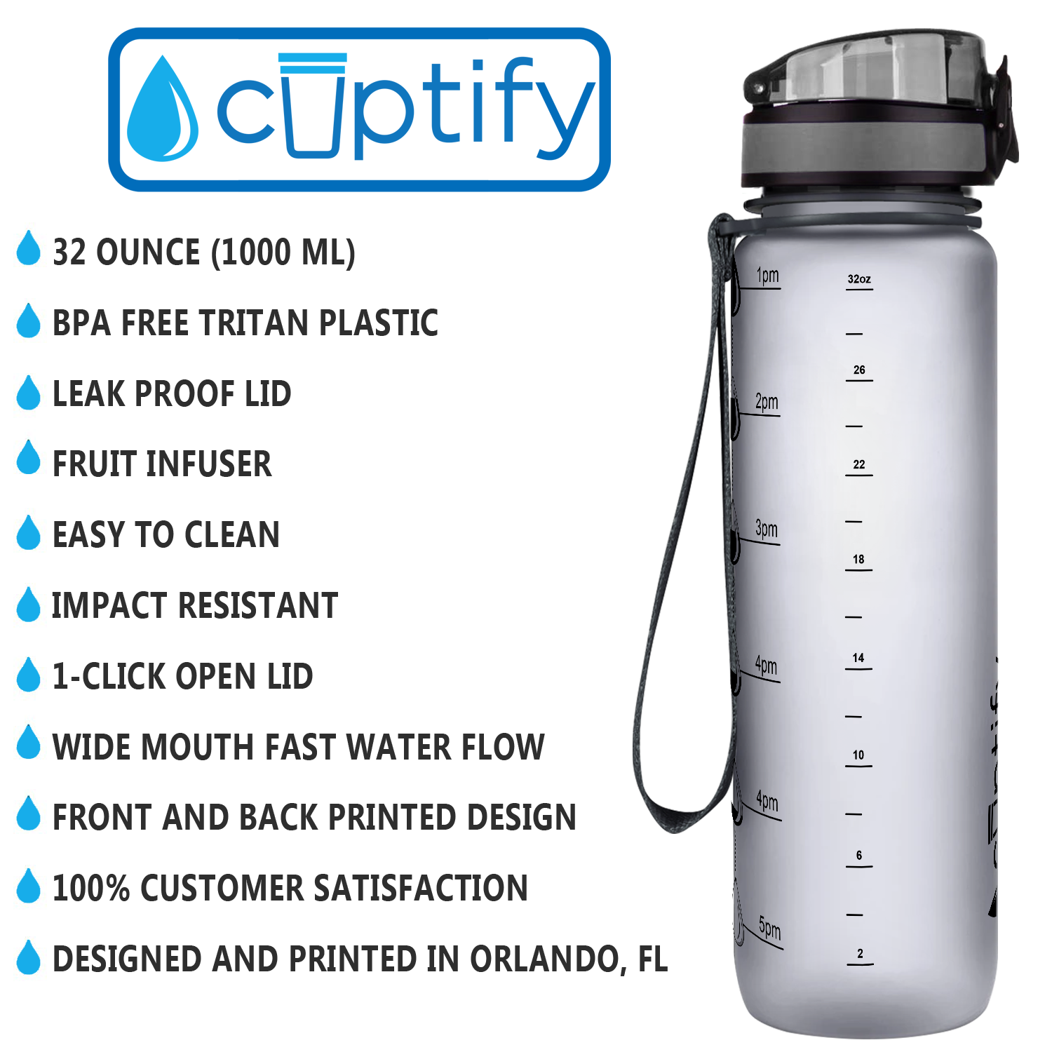 Hydration Tracker Water Bottles - Cuptify