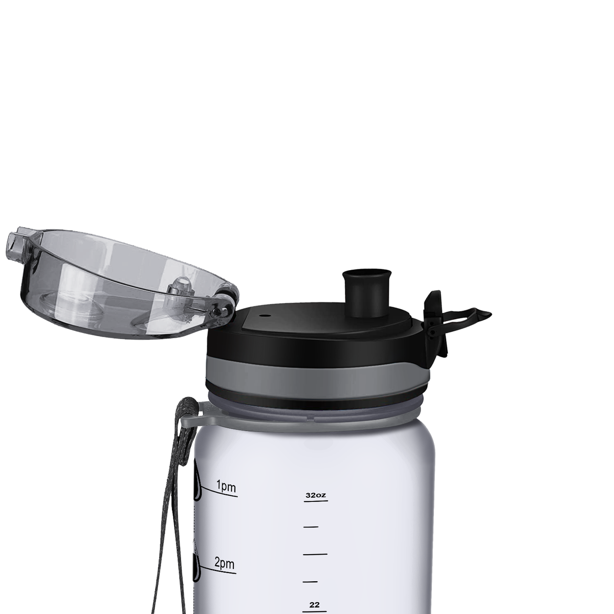 Kids Personalized on Smoke Frosted 32 oz Motivational Tracking Water Bottle