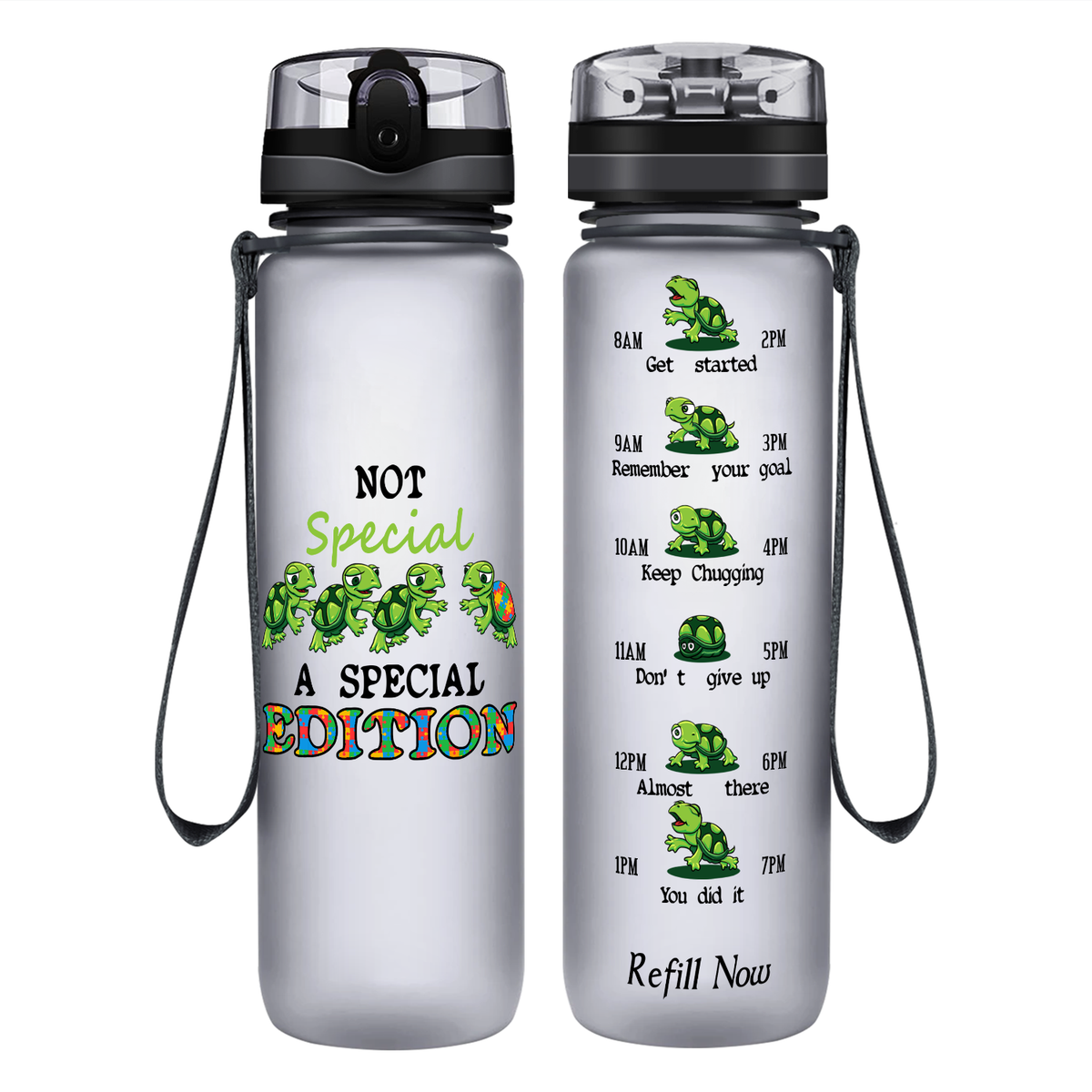 Not Special, A Special Edition on 32 oz Motivational Tracking Autism Water Bottle