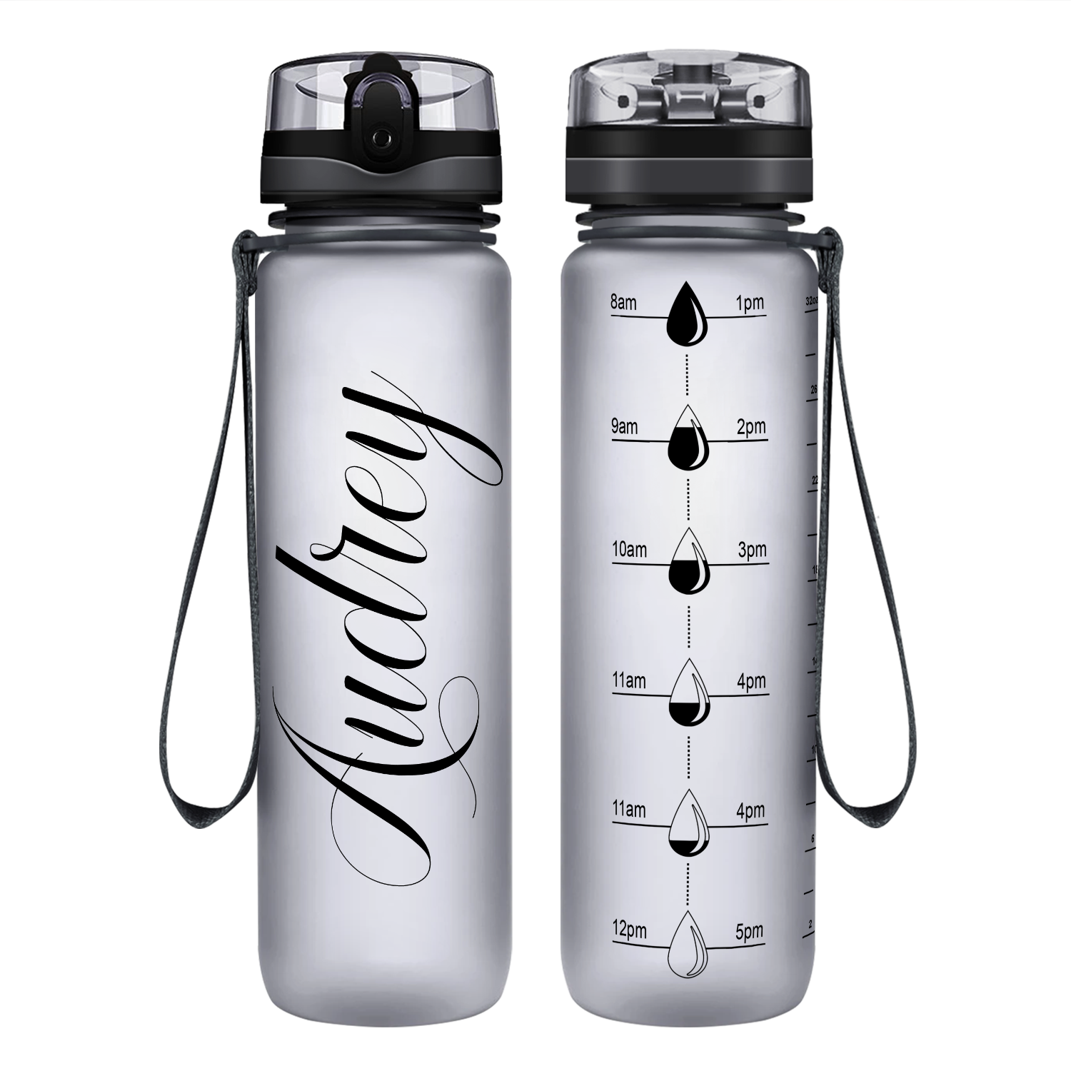 Cuptify Personalized Smoke Frosted Water Bottle