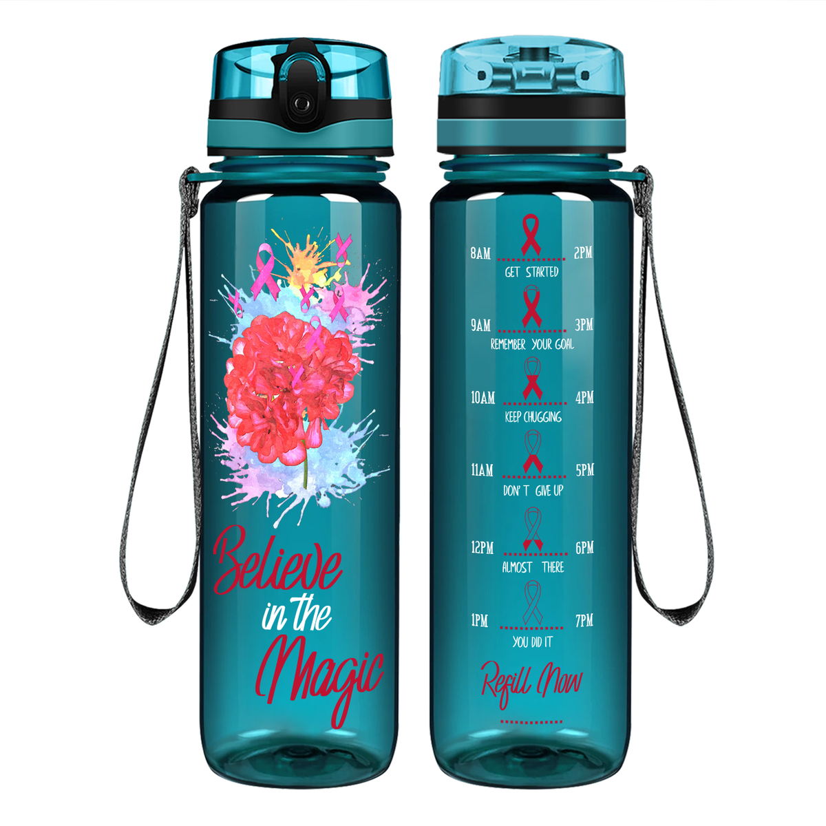 Believe in the Magic Motivational Tracking Water Bottle