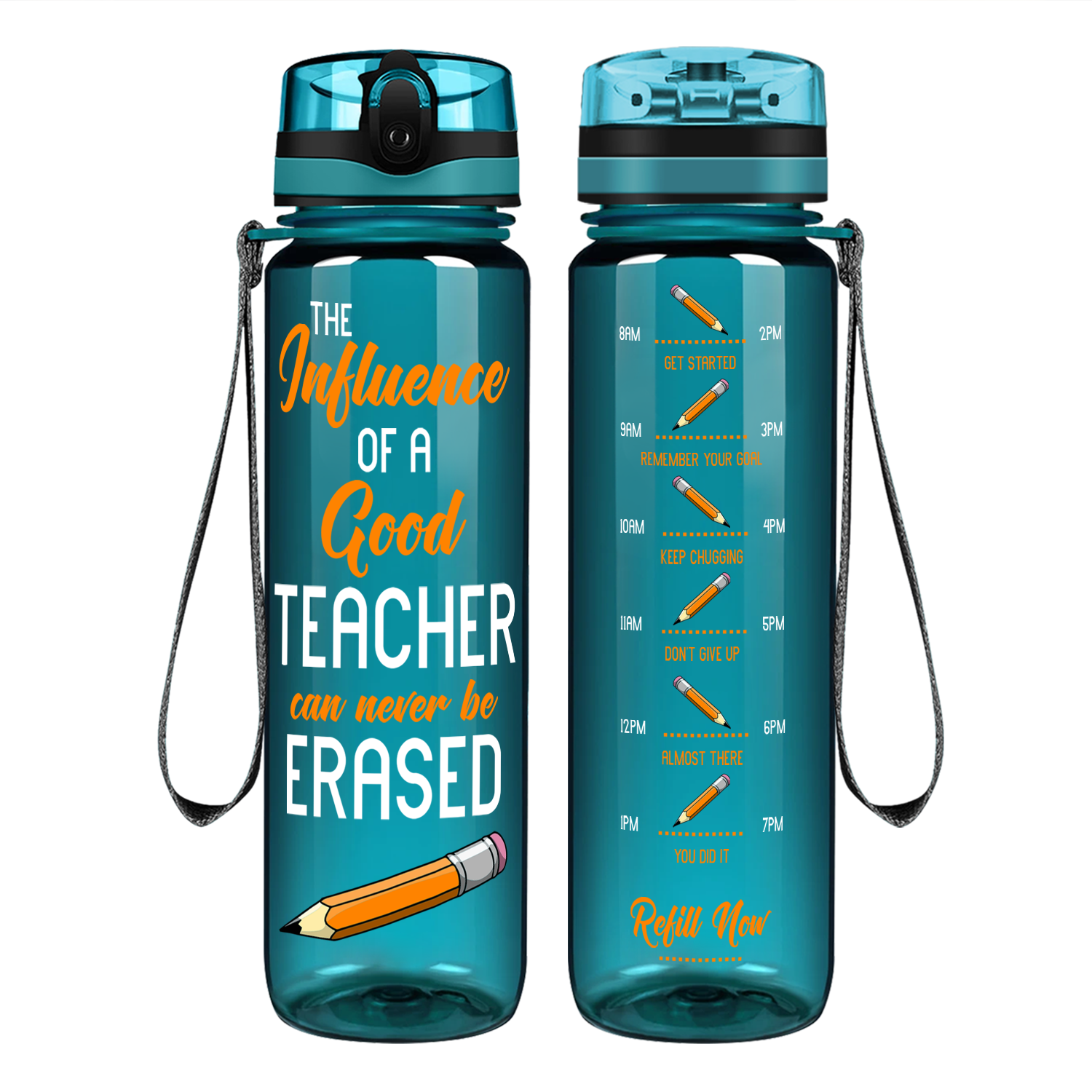 Influence of a Teacher 32 oz Rose Gold Water Bottle Tumbler for