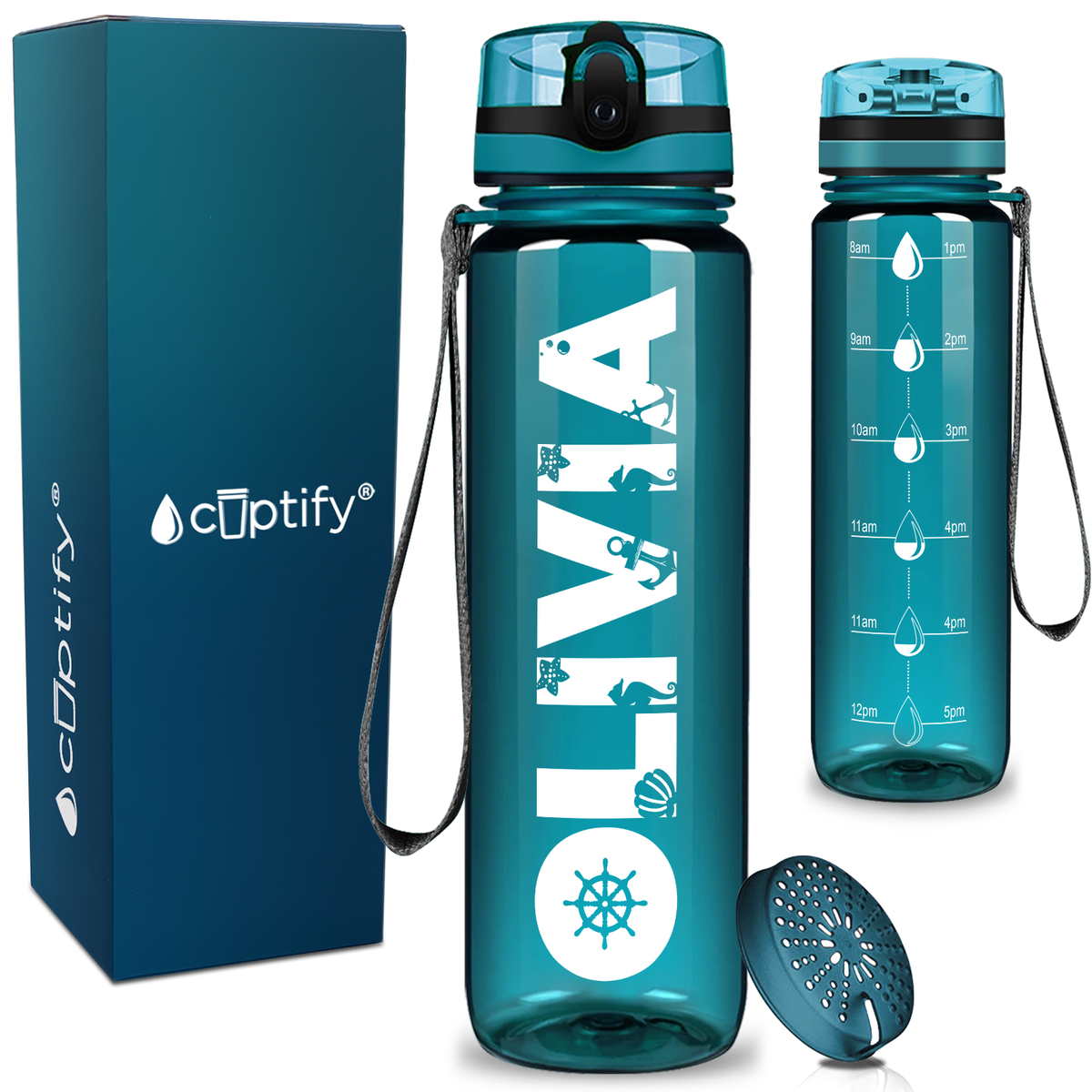 Personalized Mermaid 32 oz Kids Water Bottle