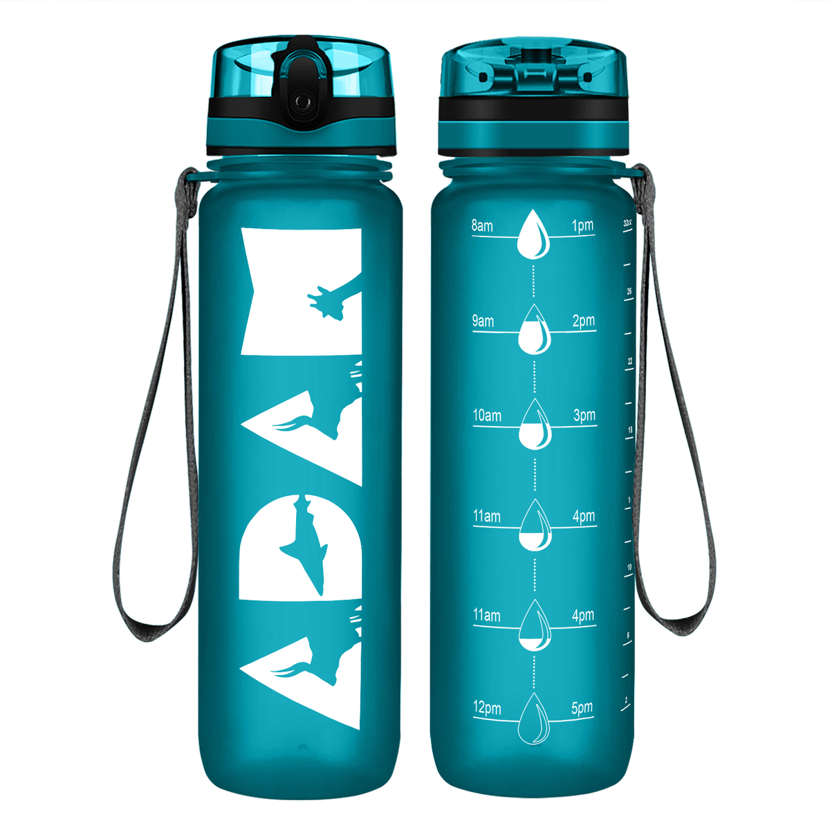 Personalized Boys 32 oz Motivational Tracking Water Bottle