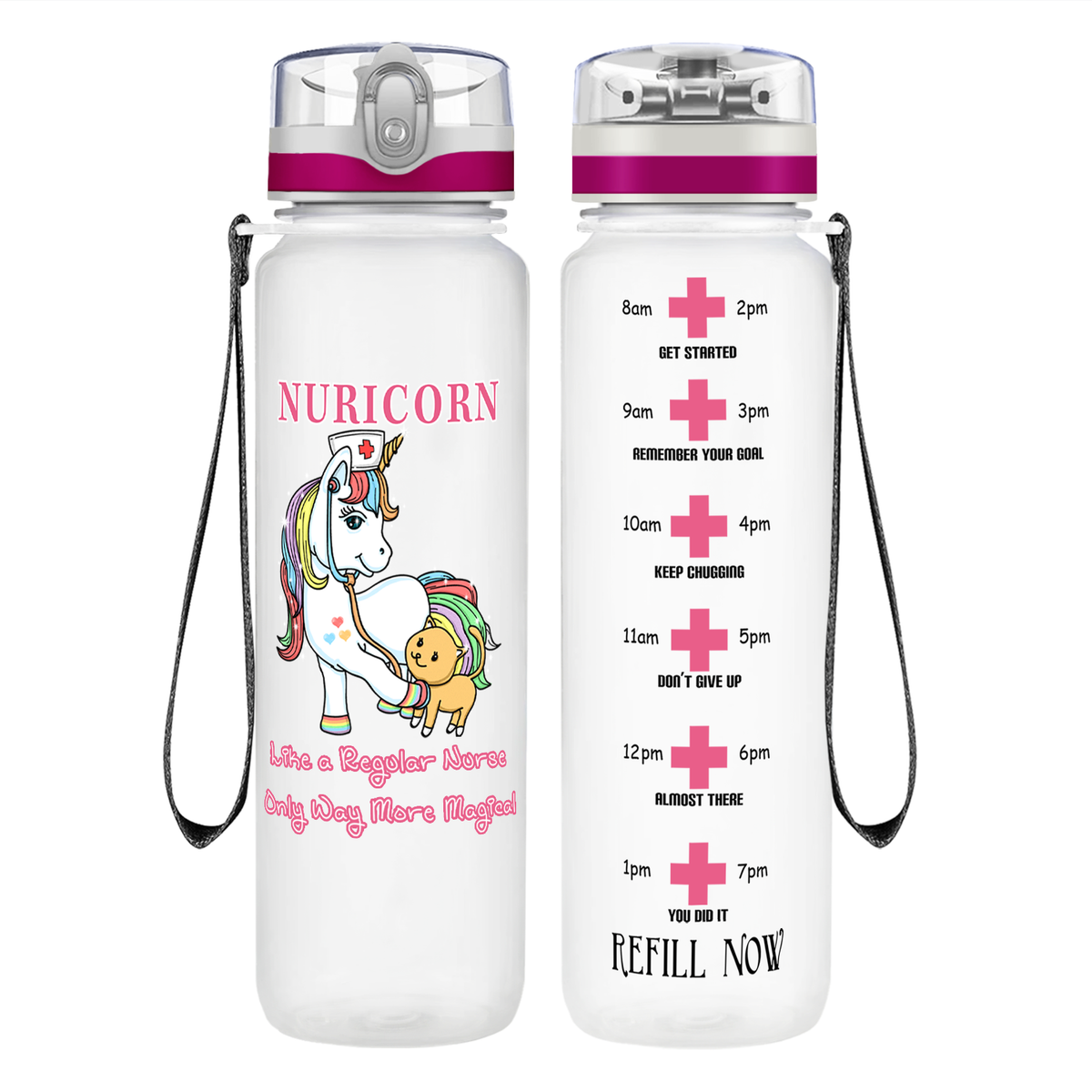 Nuricorn Way More Magical on 32oz Motivational Nurse Water Bottle