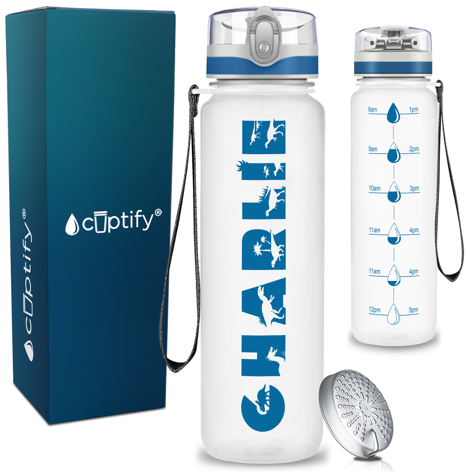 Personalized Dinosaur 32 oz Kids Water Bottle