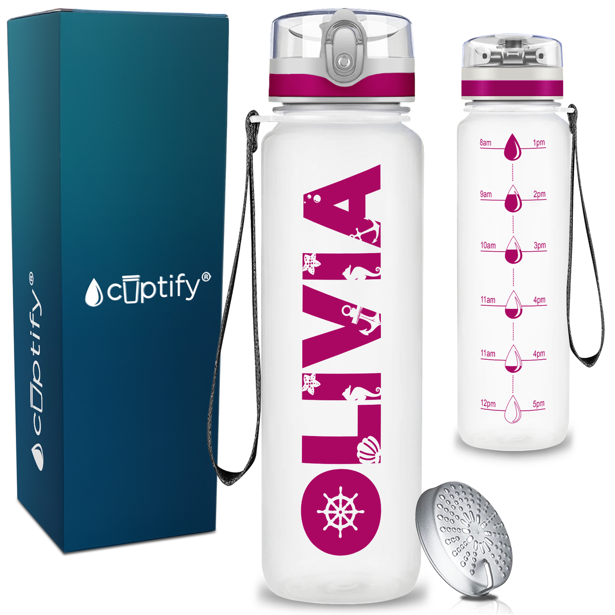 Personalized Mermaid 32 oz Kids Water Bottle