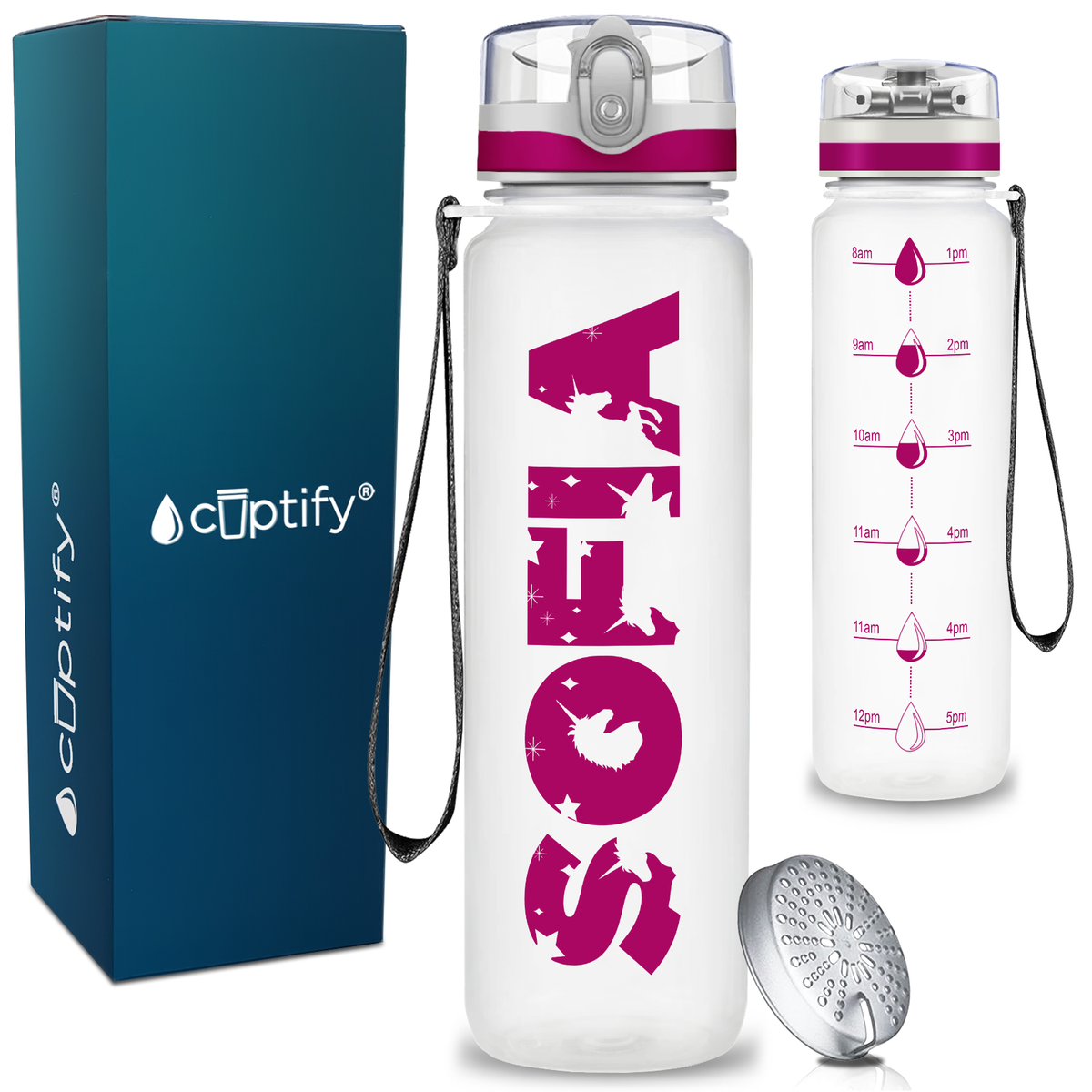 Personalized Unicorn Kids Water Bottle