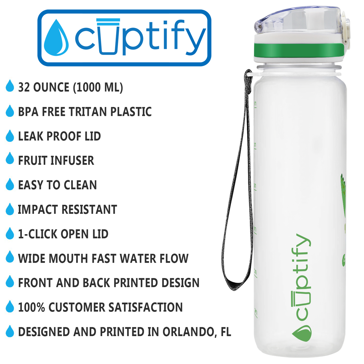 Personalized Basketball Green Dinosaur on 32 oz Motivational Tracking Water Bottle