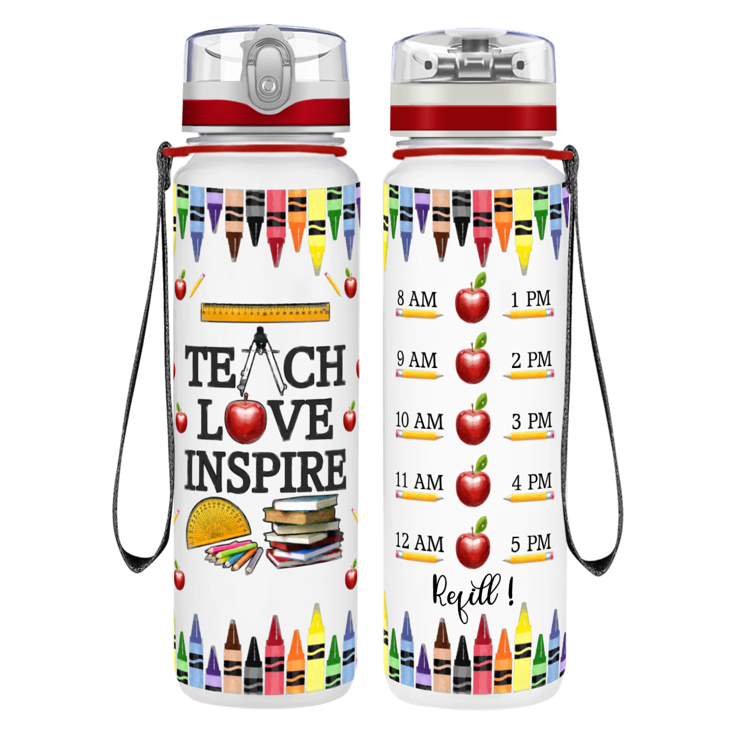 Teach Love Inspire on 32 oz Water Bottle