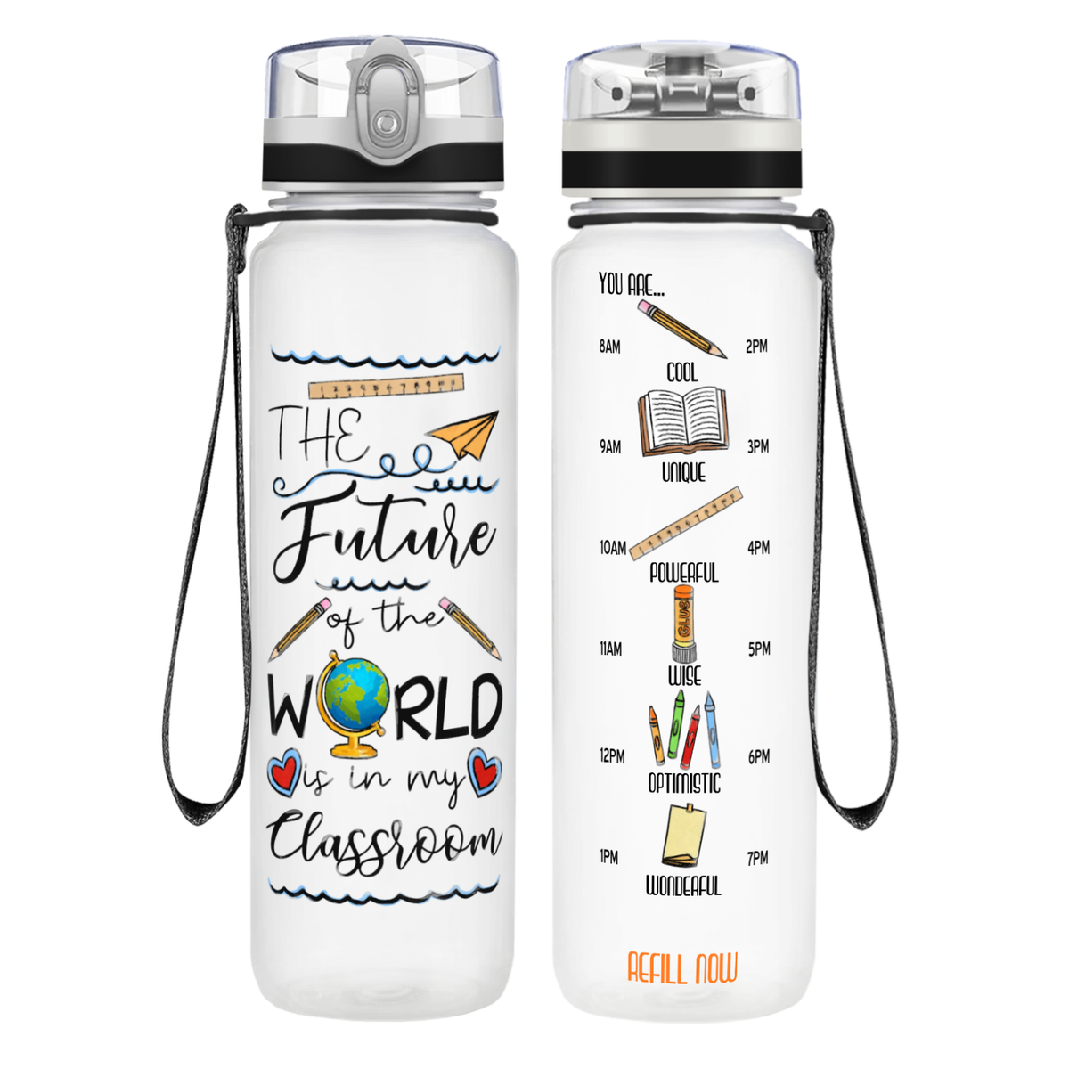 The Future of the World on 32 oz Water Bottle