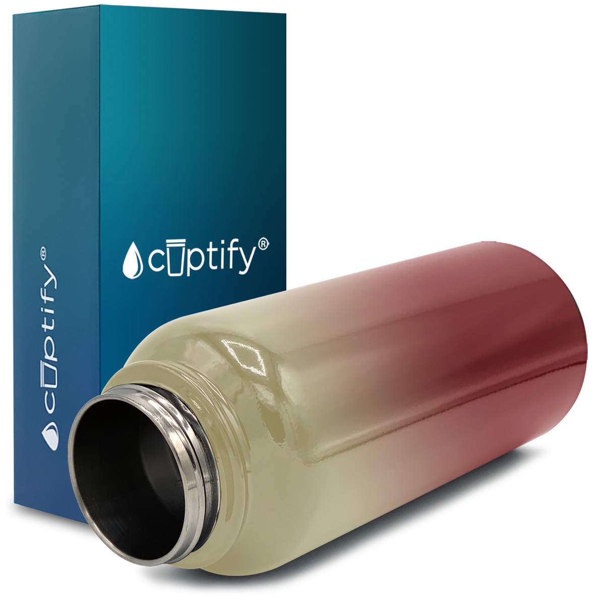 40oz Florida Ombre Wide Mouth Water Bottle With Straw Lid