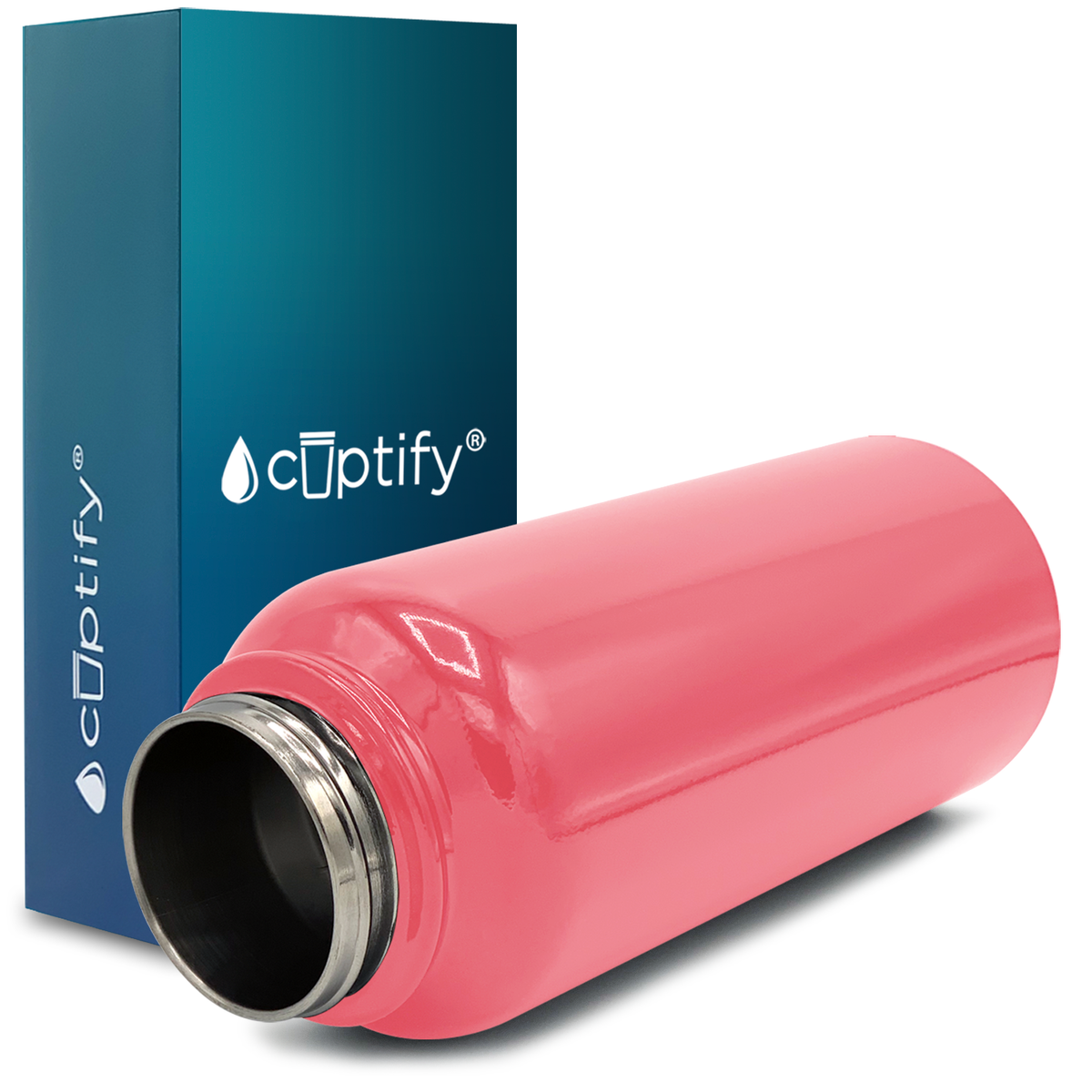 40oz Guava Gloss Wide Mouth Water Bottle With Straw Lid