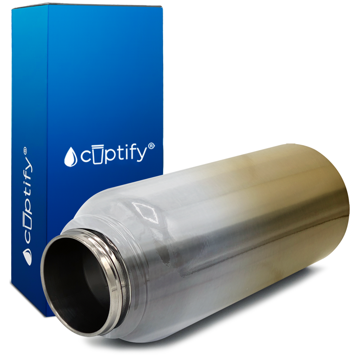 Gold Ombre Translucent 40oz Wide Mouth Water Bottle