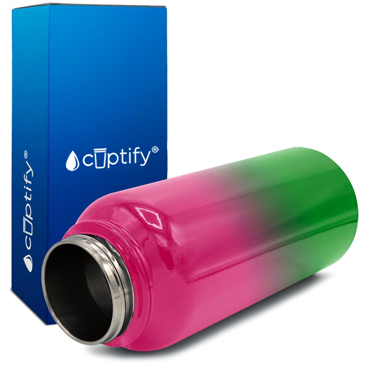 Watermelon Ombre 40oz Wide Mouth Water Bottle