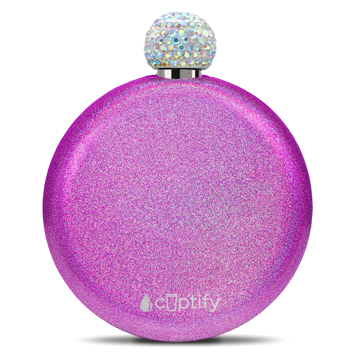 Hot Pink Glitter 5oz Rhinestone Liquor Flask