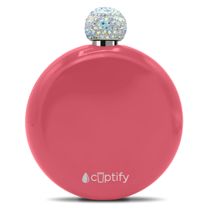 Guava Gloss 5oz Rhinestone Liquor Flask
