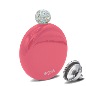 Guava Gloss 5oz Rhinestone Liquor Flask