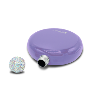 Lavender Gloss 5oz Rhinestone Liquor Flask