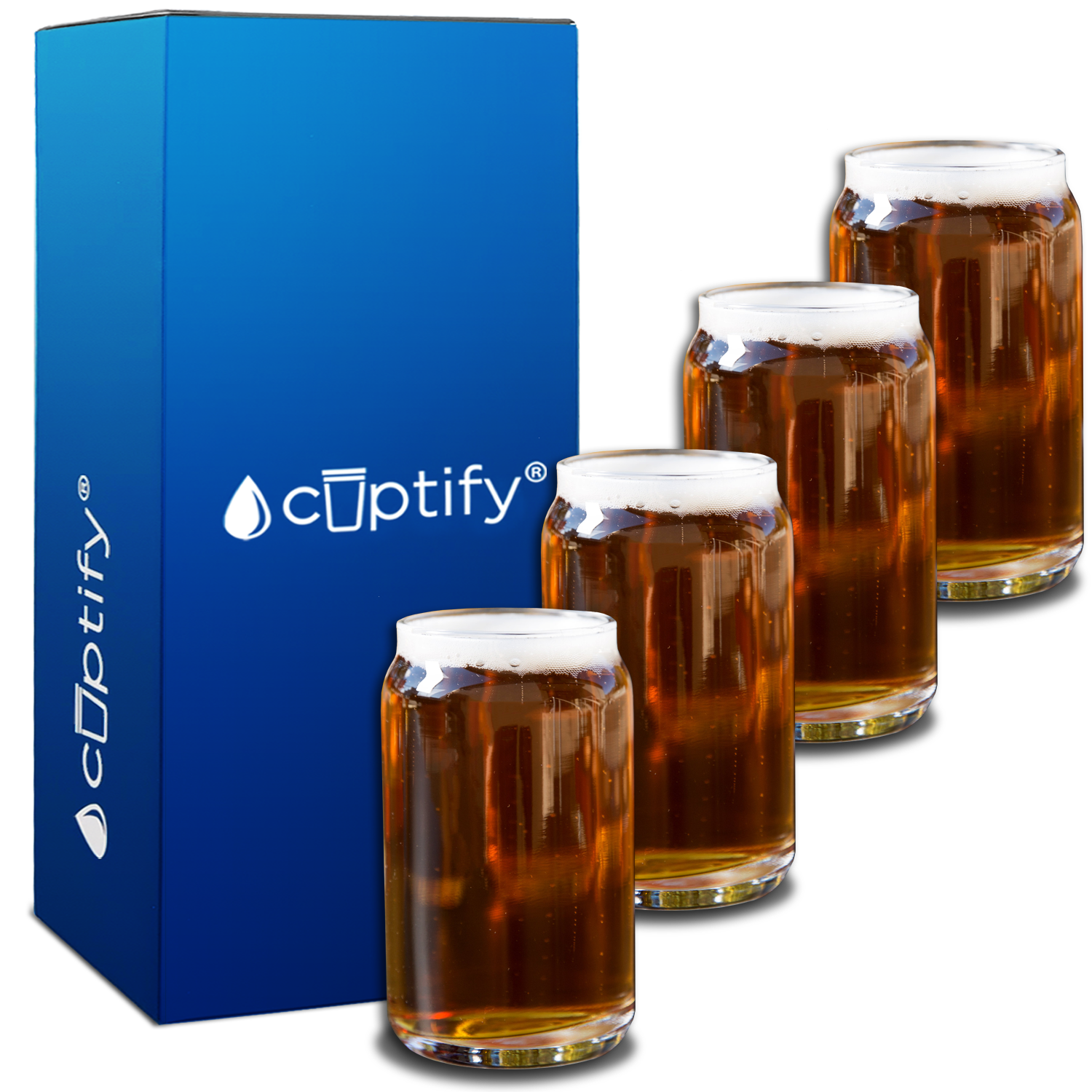 Cuptify 5oz Glass Cans - Set of 4