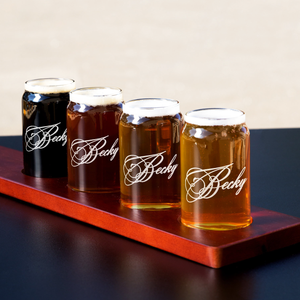 Personalized Decorative Script 5 oz Glass Can