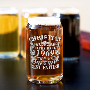 Personalized Year Ultra Rare Edition Best Father 5 oz Glass Can