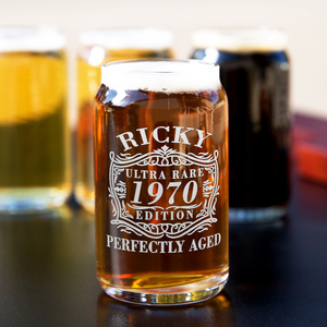 Personalized Ultra Rare Edition Perfectly Aged 5 oz Glass Can
