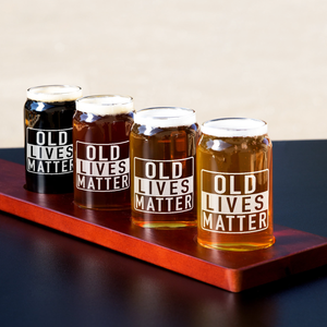  Old Lives Matter 5 oz Beer Glass Can - Set of Four