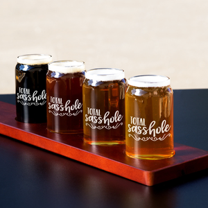  Total Sasshole 5 oz Beer Glass Can - Set of Four