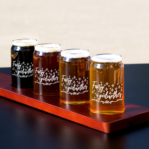  Fairy Godmother 5 oz Beer Glass Can - Set of Four