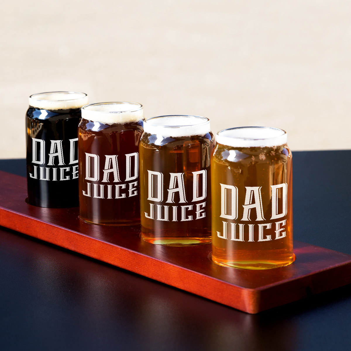  Dad Juice 5 oz Beer Glass Can - Set of Four