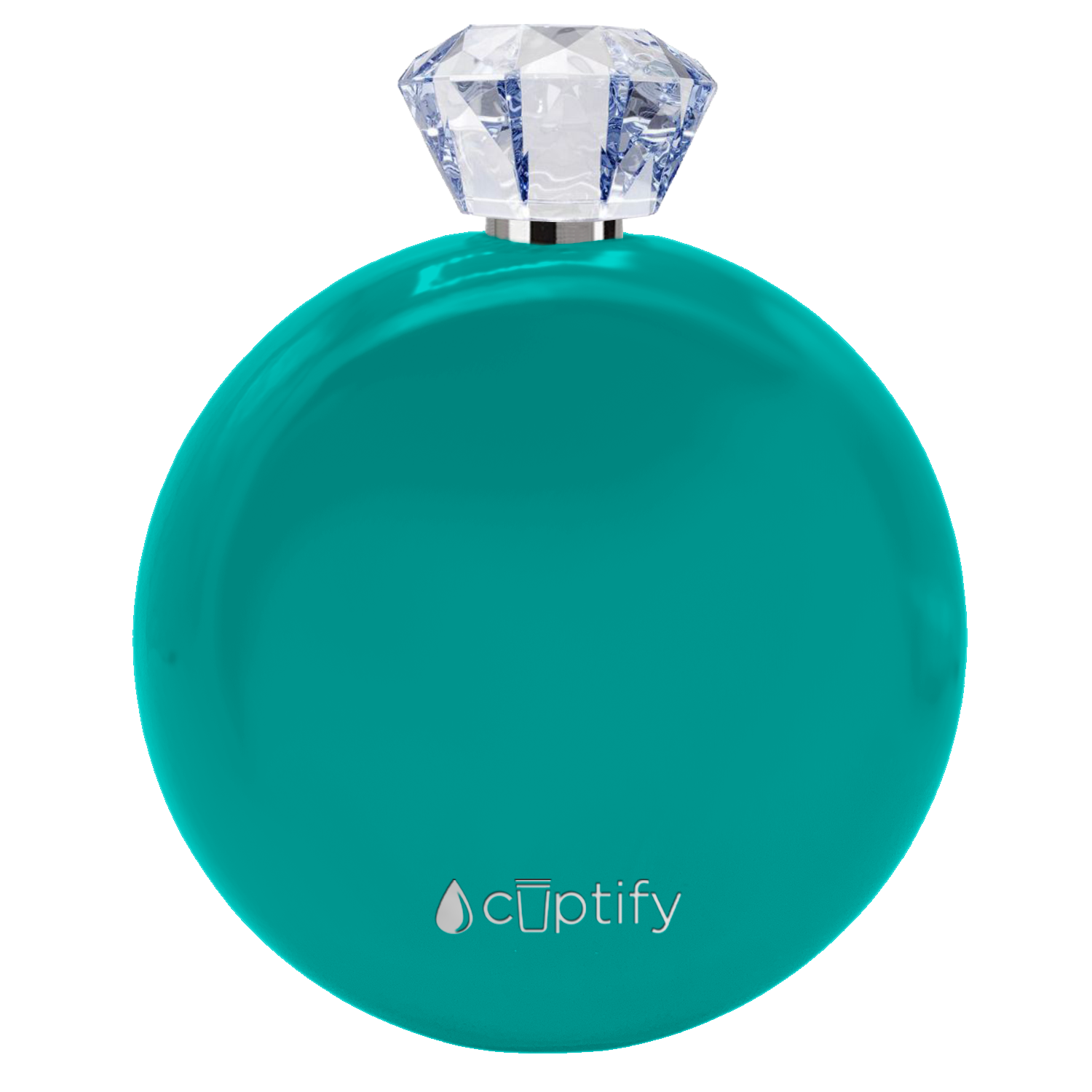 Aqua Blue Gloss 5oz Jewel Liquor Flask