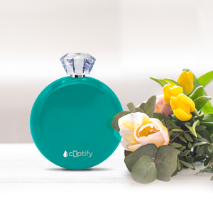 Aqua Blue Gloss 5oz Jewel Liquor Flask
