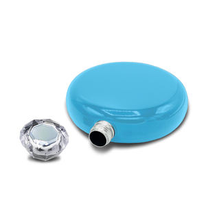 Baby Blue Gloss 5oz Jewel Liquor Flask