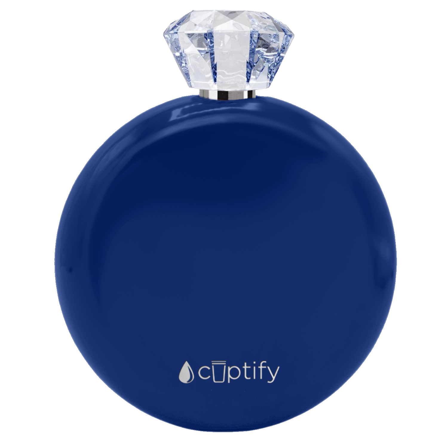 Blue Gloss 5oz Jewel Liquor Flask