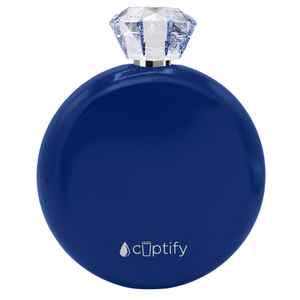 Blue Gloss 5oz Jewel Liquor Flask