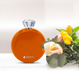 Bright Orange Gloss 5oz Jewel Liquor Flask