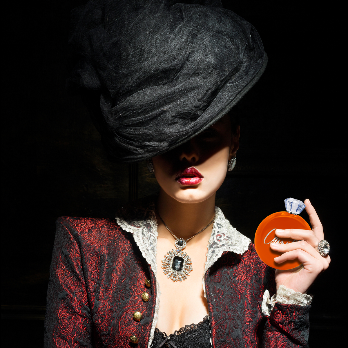 Personalized Bright Orange Gloss 5oz Jewel Liquor Flask