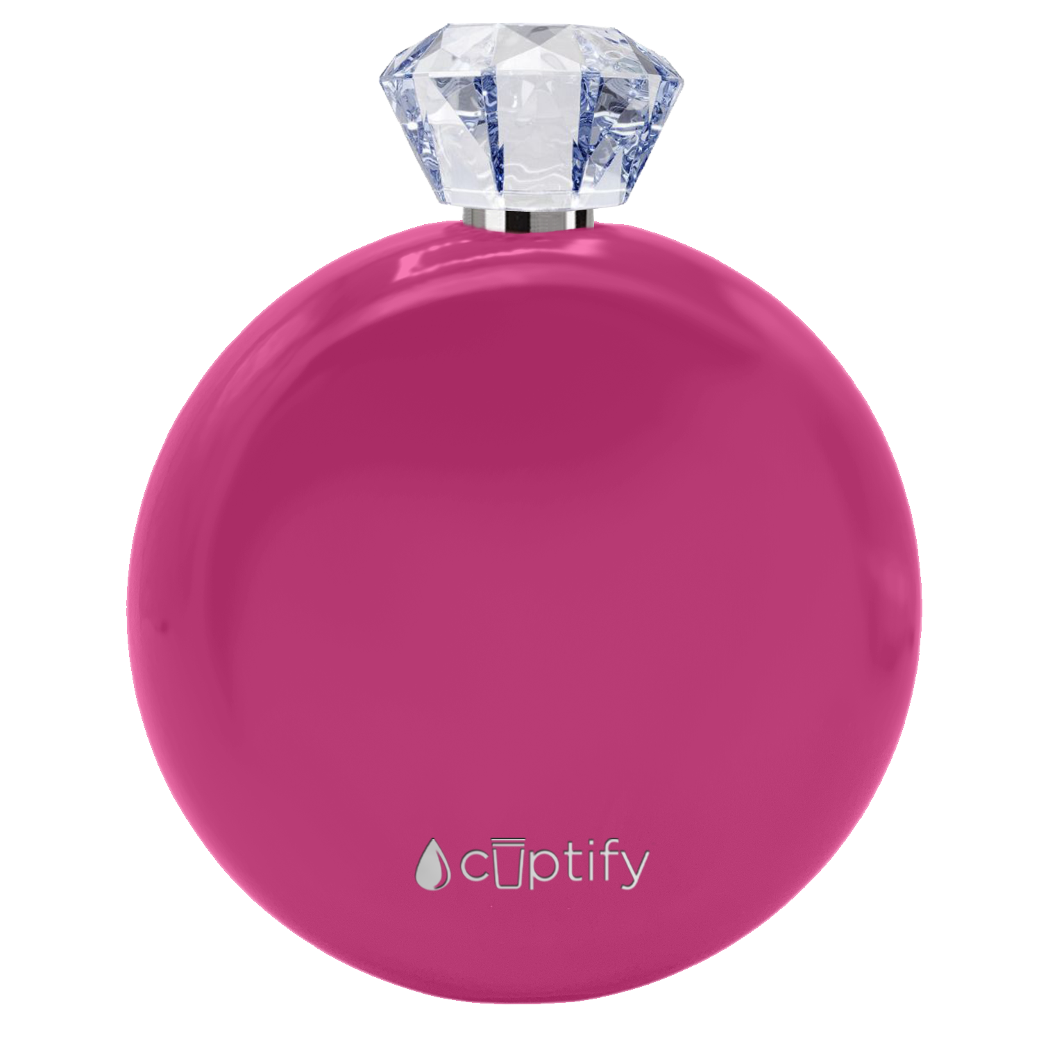 Bright Pink Gloss 5oz Jewel Liquor Flask